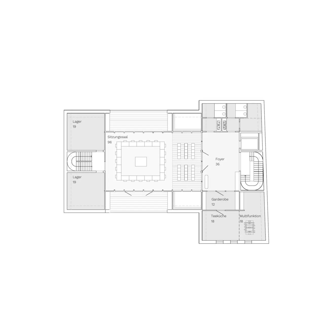 Neubau Rathaus Schömberg Grundriss Dachgeschoss